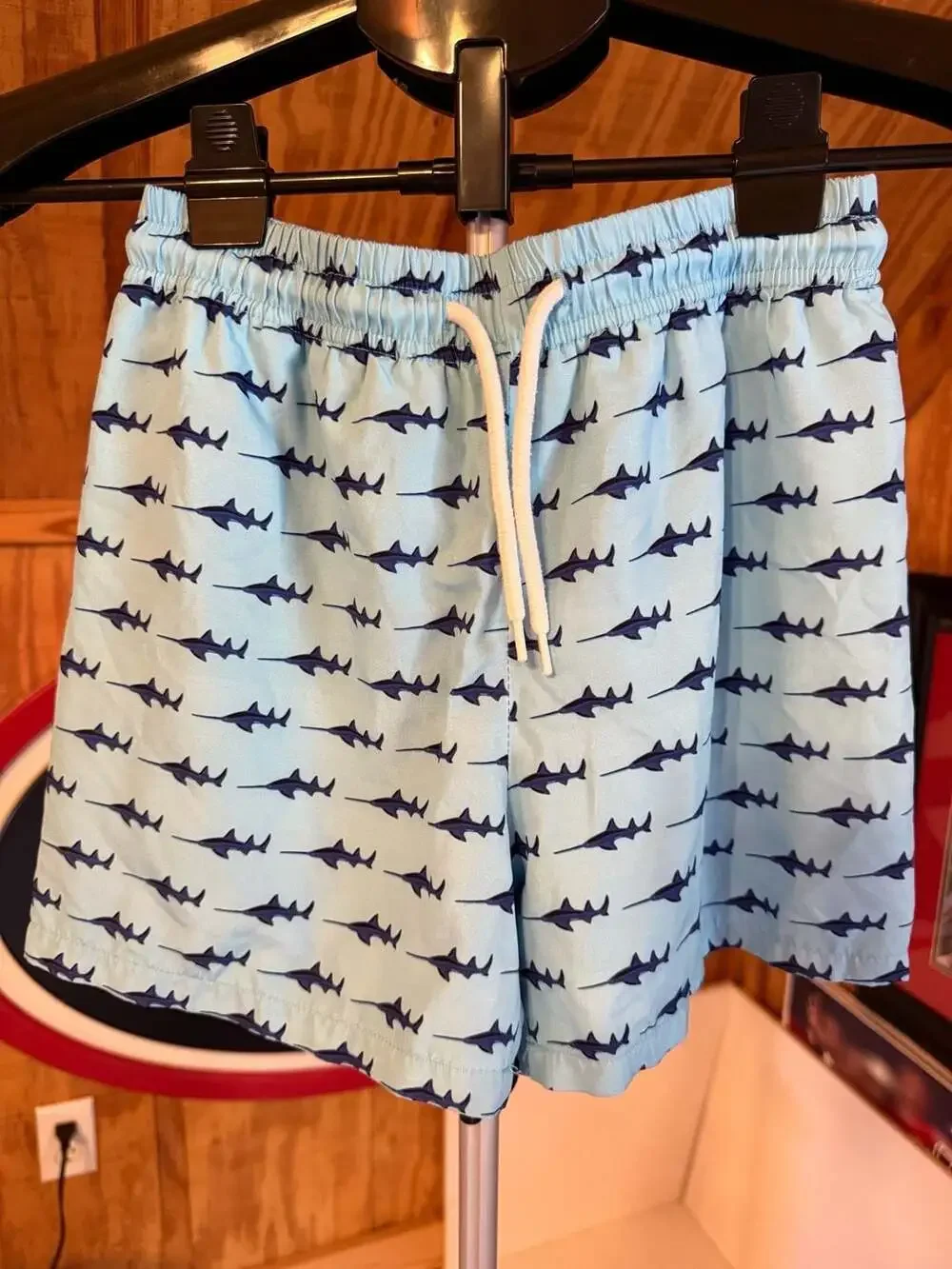 Saltwater Boy Company Boys Sawfish Print Swim Trunks Size 10/12